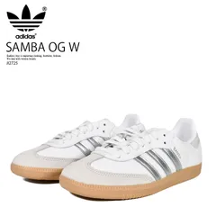 adidas (アディダス) SAMBA OG W (サンバ オリジナル ウィメンズ) レディース ローカット スニーカー 普段使い カジュアル レトロ クラシック FTWWHT/SILVMT/GREONE (ホワイト/シルバー) JI2725