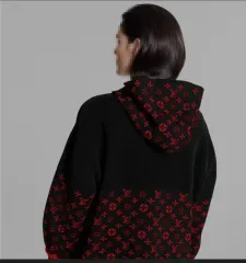 Louis Vuitton オーバーサイズ ウール ニット モノグラム レディース フードジップアップ