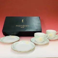 未使用品 Yves Saint Laurent イヴ・サンローラン ペアモーニングセット箱付き
