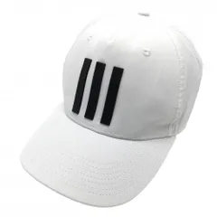 アディダス キャップ 白×黒 フロントロゴ ONE　SIZE　OSFX(57-60cm)　フリーサイズ   ゴルフウェア adidas