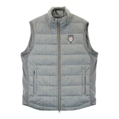 サイズ：XL BEAMS GOLF ビームスゴルフ  ジップ ダウンベスト ヘリンボーン柄 グレー系 [240101613174] ゴルフウェア メンズ ストスト