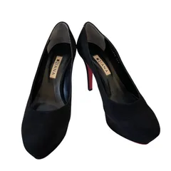 DIANA 厚底ハイヒールパンプス 黒 23.5【ZK78】