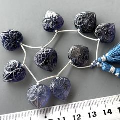 虹あり】タンザナイト クラウンカット ダブルホール 一連 10粒 - メルカリ