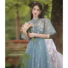 新品未使用 【色指定可】セクシードレス 2025 新作 パーティー / 音楽試験 / ブライズメイド / 司会者用舞台演出服 女性用秋冬モデル