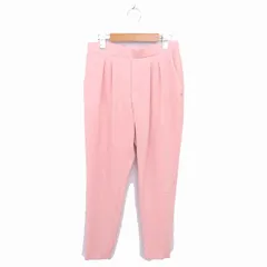 インディヴィ INDIVI タグ付き テーパード パンツ タック 薄手 無地 シンプル 38 M ピンク /TT
