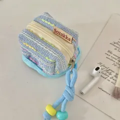 携帯イヤホン収納ケース/ポーチ/巾着 ハンドメイド