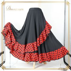 フラメンコ 衣装 ファルダ スカート ブラック系 プリマブティック