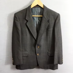 Valentino Garavani  ヴァレンティノ ガラヴァーニ テーラード ジャケット 総裏 肩パッド グレンチェック トラッド 古着 ヴィンテージ 第一繊維 メンズ ブラウン系 A762のサムネイル