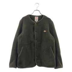 DANTON / ダントン | ノーカラー フリースジャケット | 37 | カーキ | メンズ