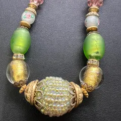 アンティークビーズネックレス