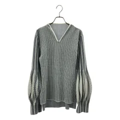 【美品】  Mame Kurogouchi / マメクロゴウチ | 2025AW | Asymmetric Knitted Volume Top スカルプチャー ニットトップ | 2 | グレー/ブルー | レディース