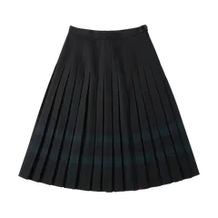 ネイビスグレン GLEN NEVIS スカート プリーツ チェック柄 ウール 裏地付き 緑 黒 Lサイズ 795583