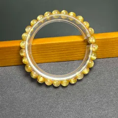 天然美品★【120A極!極満針ルチルクォーツ】★ブレスレット 天然石A 金運 6.8-7.3mm ZZ1881