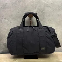 PORTER ポーター ミニボストンバッグ ドラム型 ブラック ショルダー付き キャンバス