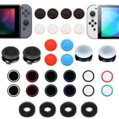【送料無料】ZHI-NYLLDJS switch適用 フリーク スティックカバー ジョイコン スティックカバー アナログスティックカバー switch/有機EL/lite 対応 スティックカバー アシストリング 収納ケース付き ブラックセット