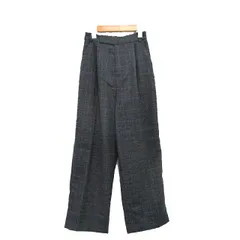 アーバンリサーチ ドアーズ URBAN RESEARCH DOORS テーパードパンツ タック チェック 36 ブラック 黒 /KT19