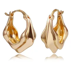 COOCY ルールがないファッション光沢のある金属ピアス レディースプレゼント ジルコニアピアスシンプルデザイン人気 金属アレルギー対応 リング ピアス金色 つけっぱなし ゆれるearrings 0