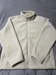 ユニクロ フリース ベージュ フルジップアップジャケット XL