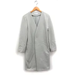 ロペピクニック ROPE Picnic ノーカラー コート アウター ロング丈 無地 38  ライトグリーン /FT37