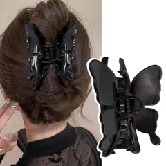 【送料無料】Natunofu 蝶 ヘアクリップ 大きめ バンスクリップ しっかりとまる 強力 おしゃれ 大人 可愛い 毛量多い 髪留め 蝶 クリップ 髪飾り オシャレ 韓国風 ヘアアクセサリー 大人向け hair clip 11cm ファクション 小物 日常 