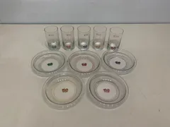 昭和レトロ　ガラスコップ・お皿のセット