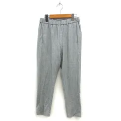 セオリー Theory ストライプ イージーパンツ テーパード ウール混 ゆったり S グレー /NT20