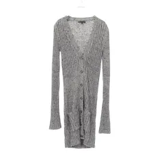 バーバリー BURBERRY カーディガン グレー シルク ウール カーディガン レディース Used A