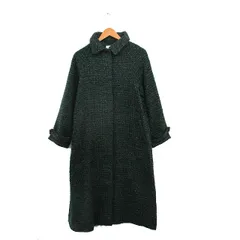 リゼクシー RESEXXY ステンカラーコート ミドル丈 ツイード S グリーン 緑 /KT30