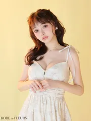 ベージュ  [FM4623-NV-2601]【ROBE de FLEURS/ローブドフルール】クラシカルフラワー/ フレア/ ミニドレス/ キャバドレス/ AngelR