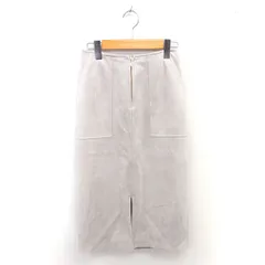 イェッカヴェッカ YECCA VECCA タイト ナロースカート ロング フェイクスエード F ライトベージュ 薄茶 /TT2