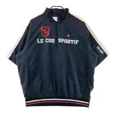 サイズ：LL LE COQ GOLF ルコックゴルフ  ハーフジップ 半袖 中綿ジャケット  ブラック系 [240101613710] ゴルフウェア メンズ ストスト