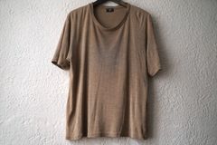 極美品】Brilla シーアイランドコットン ニットTシャツ XL ベージュ