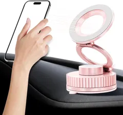 ANKDELL 車 スマホホルダー マグネット 令和7年NEWモデル/超強磁力 スマホ マグネット 真空ゲル吸盤+超強力N55磁石 折りた NABI_877