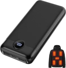 電熱ベスト バッテリー ヒーターベスト バッテリー 5V/2A安定出力 モバイルバッテリー 40000mAh 大容量 5V/3A安定出力 2つ NABI_882