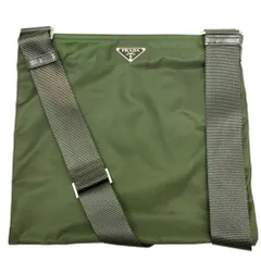 プラダ ショルダーバッグ クロスボディバッグ トライアングルロゴ 斜め掛け 肩掛け ナイロン グリーン系 カーキ BT0175 PRADA 実用性 上品 洗練