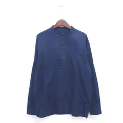 アーバンリサーチ ドアーズ URBAN RESEARCH DOORS バンドカラー シャツ カジュアル デニム シャンブレー 薄手 長袖 40 紺 インディゴ /TT8