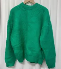 新商品 グリーン オーバーサイズ ニット