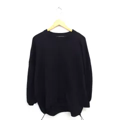 イェッカヴェッカ YECCA VECCA ニット セーター 丸首 コクーン 裾ドロスト 長袖 F 黒 ブラック /TT9