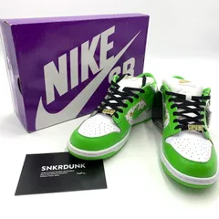 【中古品】NIKE SB ナイキエスビー × SUPREME シュプリーム 別注 コラボ DUNK LOW OG QS GOLD STARS DH3228-101 ダンク ロー ゴールドスターズ スニーカー 靴 【160-260129-ko-03-tei】