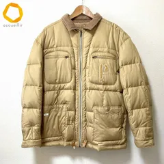 #wxc パパス Papas ダウンジャケット M ベージュ系 中綿ライナー付き ワッペン 異素材 ジップアップ メンズ [970289]のサムネイル