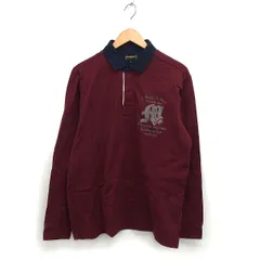 マックレガー マクレガー McGREGOR ステンカラー ポロシャツ コットン 綿 ロゴ刺繍 長袖 LL ボルドー /NT3