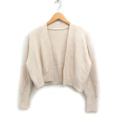 ザラ ZARA ニット カーディガン ボレロ 無地 アクリル ベージュ /FT34
