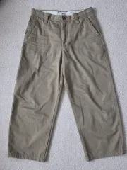 ユニクロ U ワイドフィット チノ 35 ブラウン 79サイズ