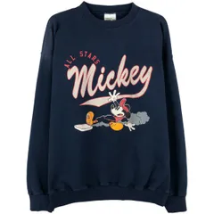 古着 90年代 Carolina Connection MICKEY MOUSE ミッキーマウス キャラクタースウェットシャツ トレーナー USA製 メンズXL相当/eaa459349