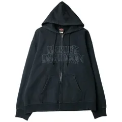 古着 ハーレーダビッドソン Harley-Davidson ファイヤーパターン スウェットフルジップパーカー メンズM相当/eaa611340