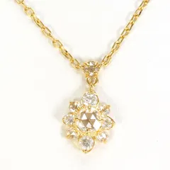 アガット agete K18YG ネックレス ダイヤモンド 0.14ct 総重量約1.2g 約40cm