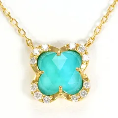 ヴァンドーム青山  K18YG ネックレス クォーツ（貼り合わせ） ダイヤモンド 総重量約1.5g 約40cm