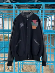 スタジャン ヴィンテージ 古着 XL 革ジャン レザー 黒 ブラック