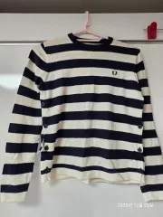フレッドペリー ストライプ ニット 長袖Tシャツ 38サイズ