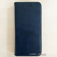 iPhone 13 / 14 手帳型 スマホ ケース カードケース シンプル マグネット 磁石 ネイビー 紺 紺色 高級PUレザー アイフォン